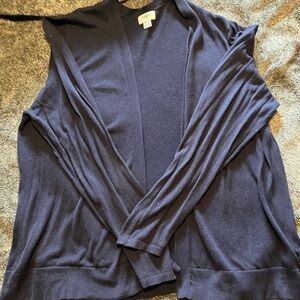 Old Navy Blue Cardigan Sweater Lightweight Knit